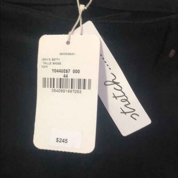 Agnes B Betty Jeans in Noir - Picture 2 of 6